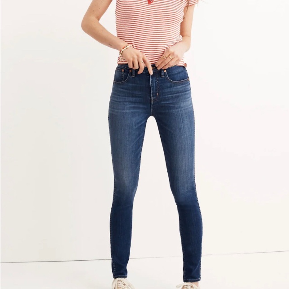 Madewell Tall 10" High-Rise Skinny Jeans Size 24